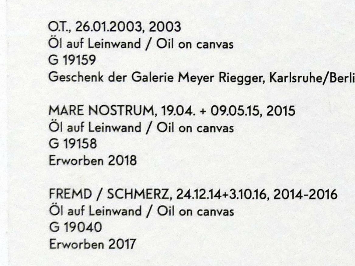 Miriam Cahn (1990–2016), Mare Nostrum, 19.04. + 09.05.15, München, Lenbachhaus, Saal 59, 2015, Bild 2/2