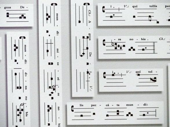Thomas Bayrle (2003–2012), Agnus Dei, München, Lenbachhaus, Saal 49, 2012, Bild 2/3