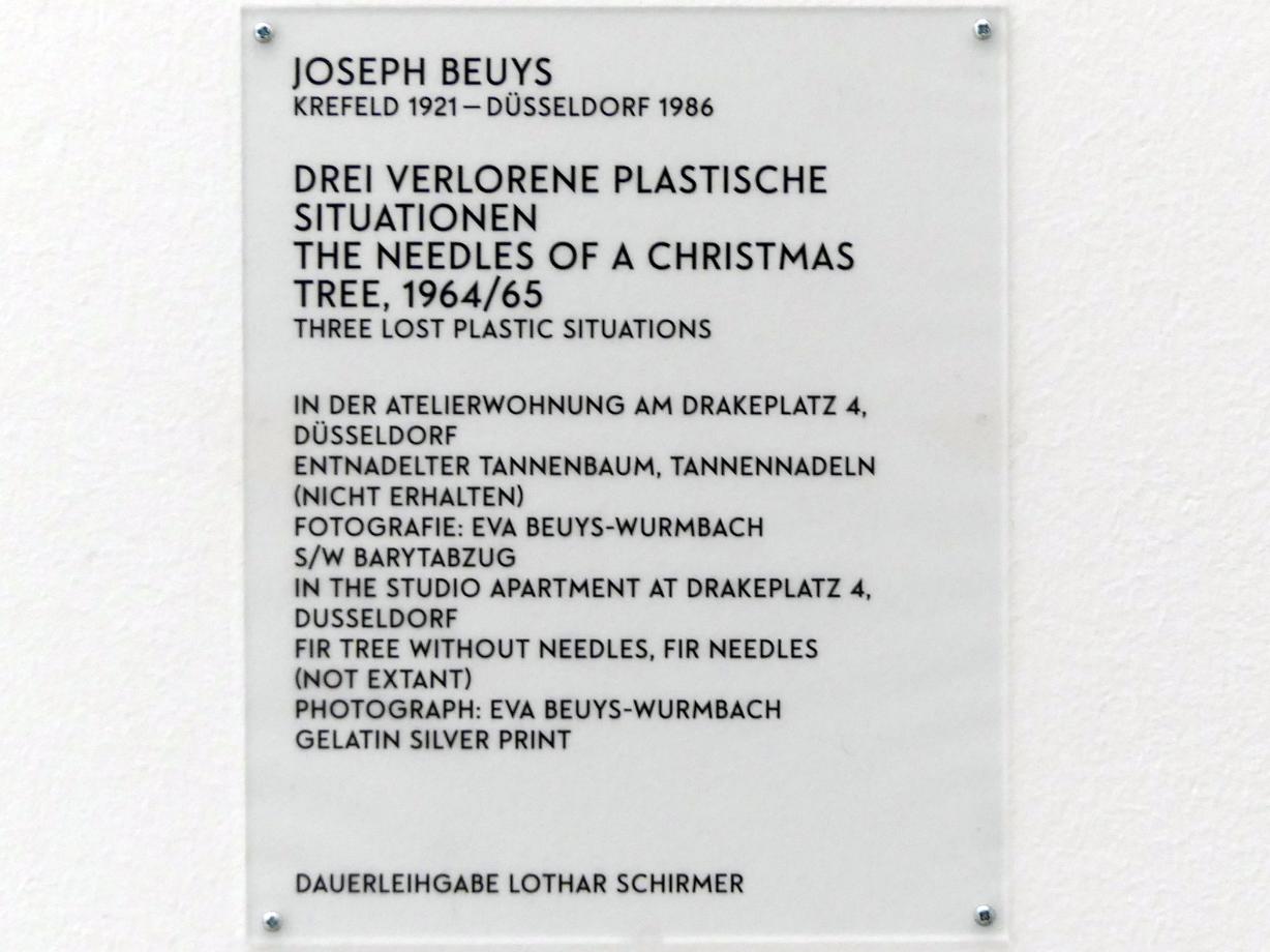 Joseph Beuys (1948–1985), Drei verlorene plastische Situationen: Die Nadeln eines Weihnachtsbaumes, München, Lenbachhaus, Saal 42, 1964–1965, Bild 2/2