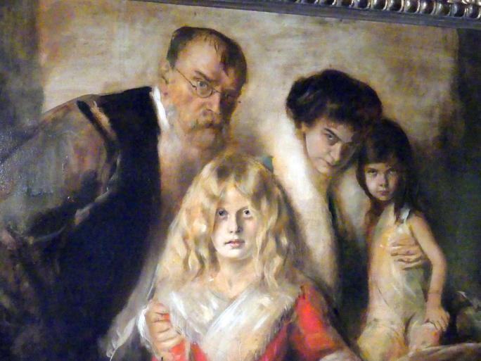 Franz von Lenbach (1858–1903), Franz von Lenbach mit Frau und Töchtern, München, Lenbachhaus, Villa - Saal 6, 1902–1903, Bild 2/2