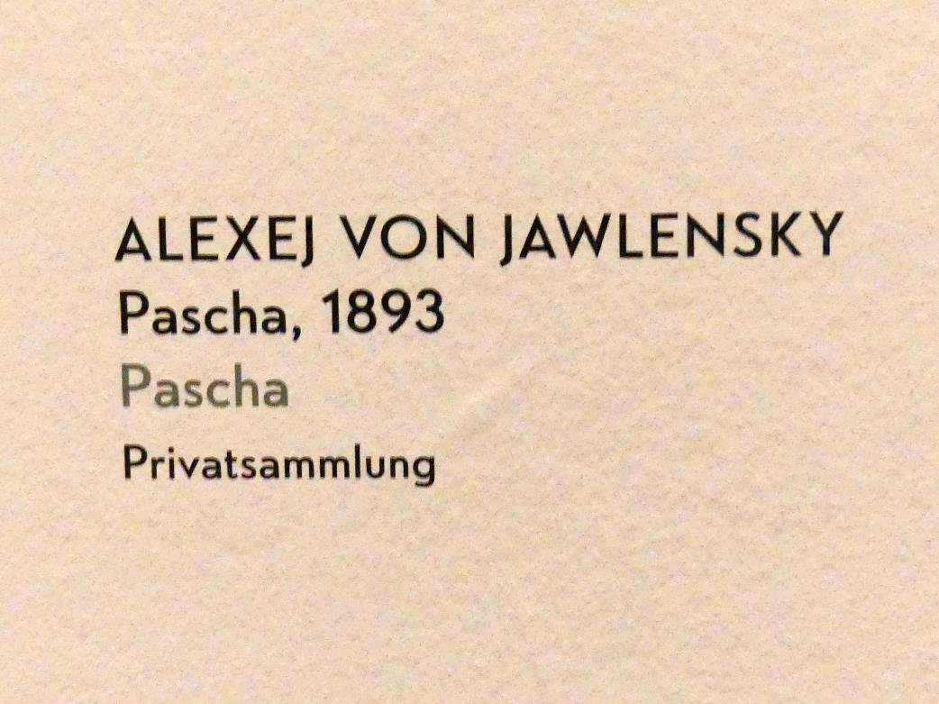 Alexej von Jawlensky (1893–1938), Pascha, München, Lenbachhaus, Kunstbau, Ausstellung "Lebensmenschen" vom 22.10.2019-16.02.2020, Porträts von Jawlenski, 1893, Bild 2/2