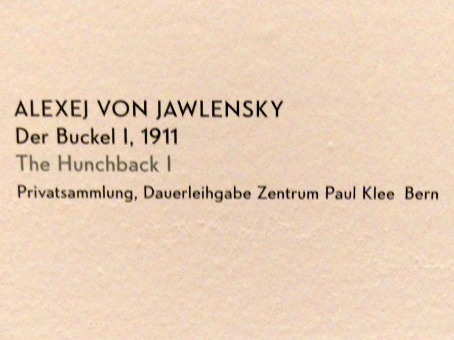 Alexej von Jawlensky (1893–1938), Der Buckel I, München, Lenbachhaus, Kunstbau, Ausstellung "Lebensmenschen" vom 22.10.2019-16.02.2020, Porträts von Jawlenski, 1911, Bild 2/2