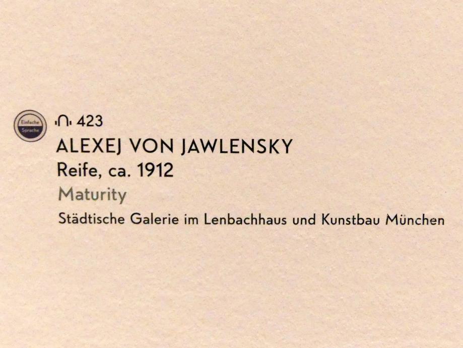 Alexej von Jawlensky (1893–1938), Reife, München, Lenbachhaus, Kunstbau, Ausstellung "Lebensmenschen" vom 22.10.2019-16.02.2020, Porträts von Jawlenski, um 1912, Bild 2/2