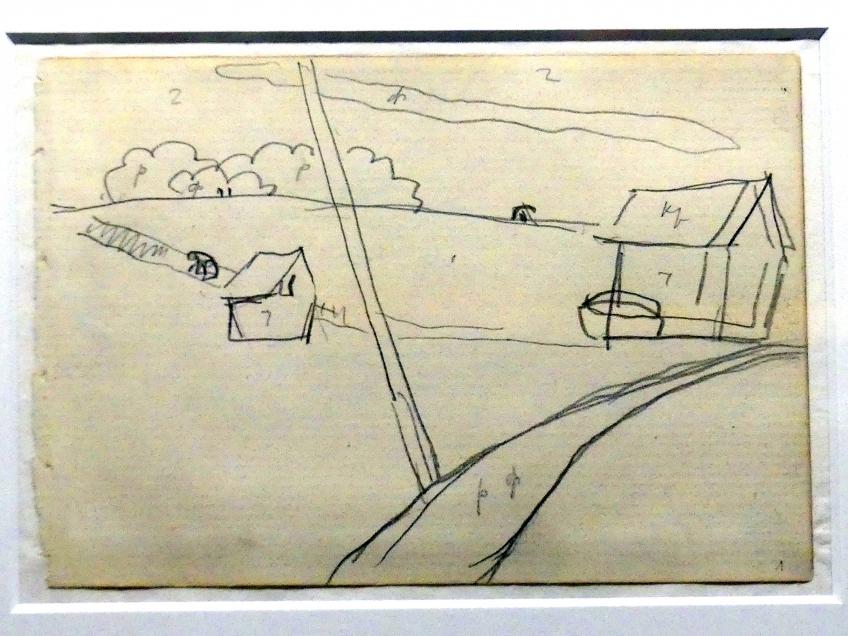 Alexej von Jawlensky (1893–1938), Skizzenbuch - 2 Murnauer Landschaften, München, Lenbachhaus, Kunstbau, Ausstellung "Lebensmenschen" vom 22.10.2019-16.02.2020, München, Murnau, Oberstdorf, 1908-1913, 1909–1910, Bild 2/4