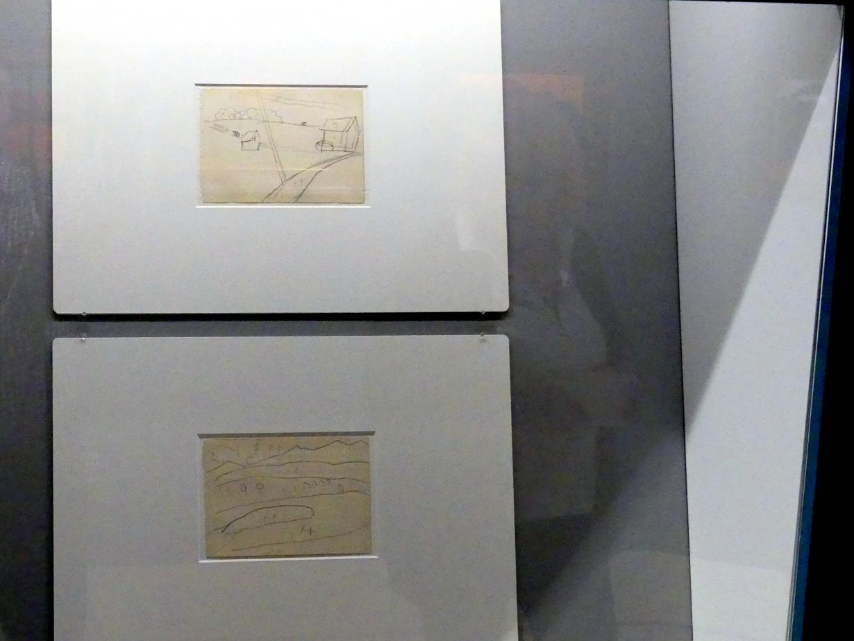 Alexej von Jawlensky (1893–1938), Skizzenbuch - 2 Murnauer Landschaften, München, Lenbachhaus, Kunstbau, Ausstellung "Lebensmenschen" vom 22.10.2019-16.02.2020, München, Murnau, Oberstdorf, 1908-1913, 1909–1910, Bild 3/4