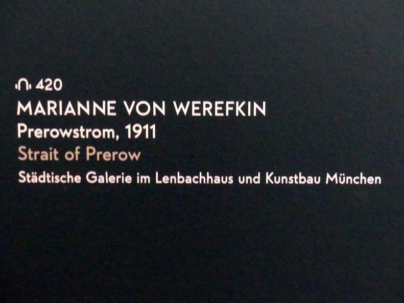 Marianne von Werefkin (1881–1932), Prerowstrom, München, Lenbachhaus, Kunstbau, Ausstellung "Lebensmenschen" vom 22.10.2019-16.02.2020, Sommerferien an der Ostsee 1911, 1911, Bild 2/2