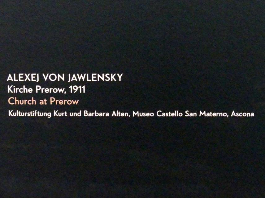 Alexej von Jawlensky (1893–1938), Kirche Prerow, München, Lenbachhaus, Kunstbau, Ausstellung "Lebensmenschen" vom 22.10.2019-16.02.2020, Sommerferien an der Ostsee 1911, 1911, Bild 2/2