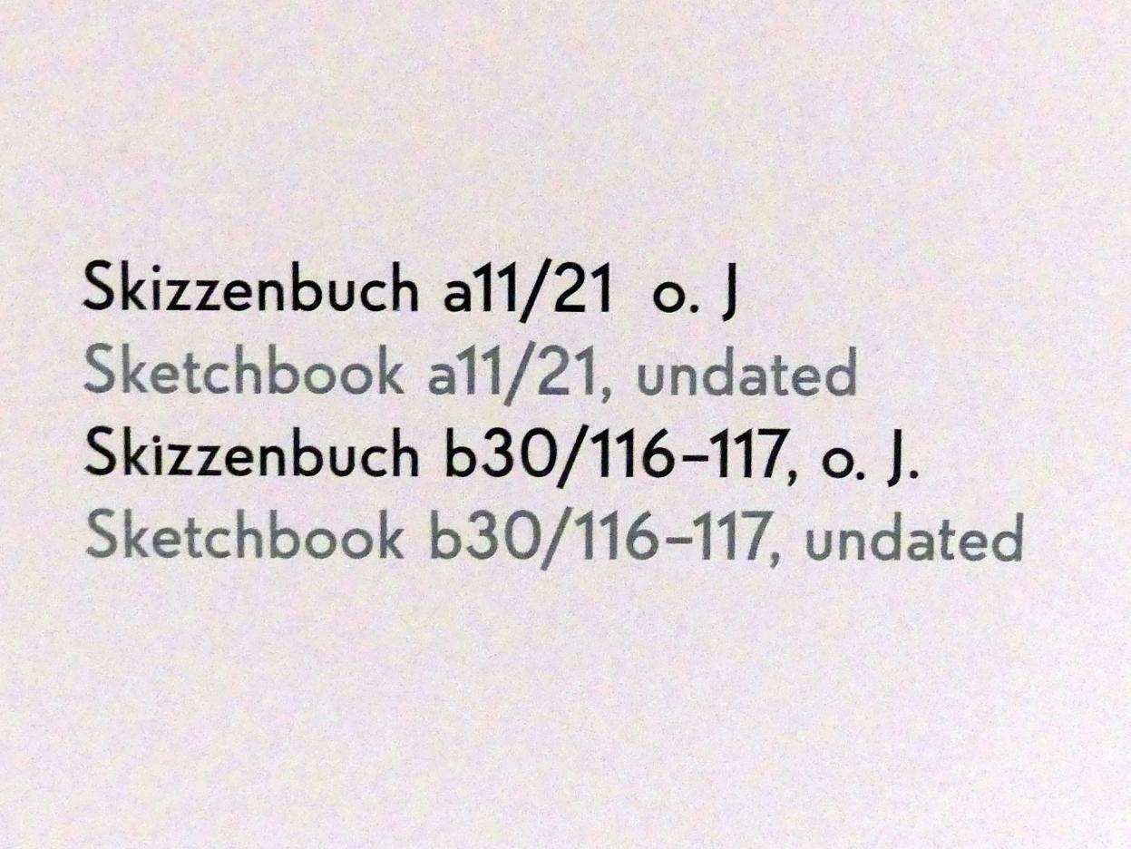 Marianne von Werefkin (1881–1932), Skizzenbuch b30/116-117, München, Lenbachhaus, Kunstbau, Ausstellung "Lebensmenschen" vom 22.10.2019-16.02.2020, Skizzenbücher von Werefkin, Undatiert, Bild 2/2