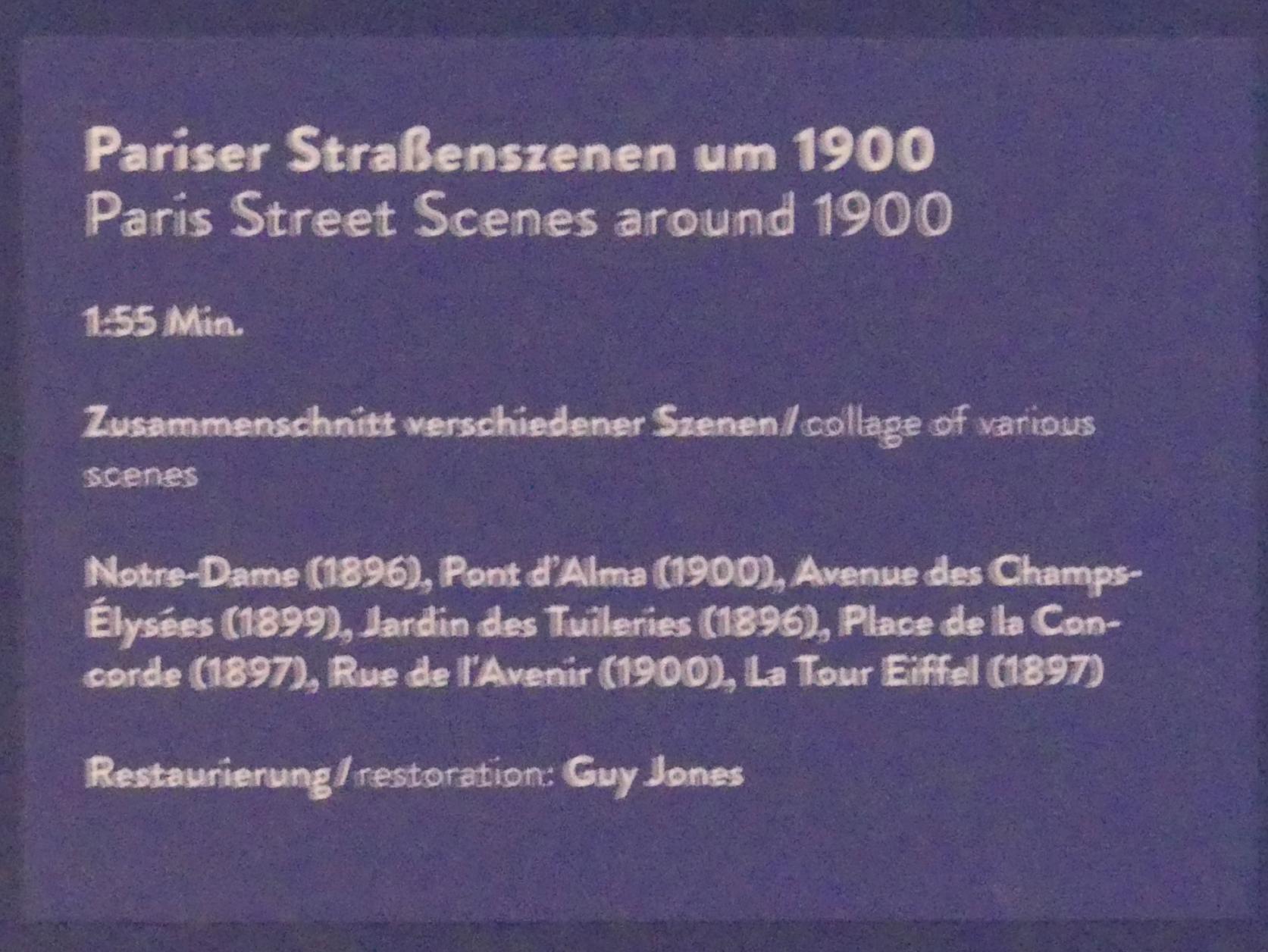 Pariser Straßenszenen um 1900, München, Kunsthalle, Ausstellung "Kanada und der Impressionismus" vom 19.07.-17.11.2019, Auf nach Paris, 1896–1900, Bild 2/2
