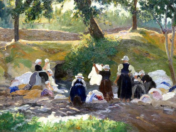 Maurice Galbraith Cullen (1893–1922), Bretonische Wäscherinnen, München, Kunsthalle, Ausstellung "Kanada und der Impressionismus" vom 19.07.-17.11.2019, Auf dem Land, 1901, Bild 2/4