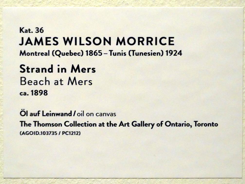 James Wilson Morrice (1897–1921), Strand in Mers, München, Kunsthalle, Ausstellung "Kanada und der Impressionismus" vom 19.07.-17.11.2019, An Frankreichs Küsten, um 1898, Bild 2/2