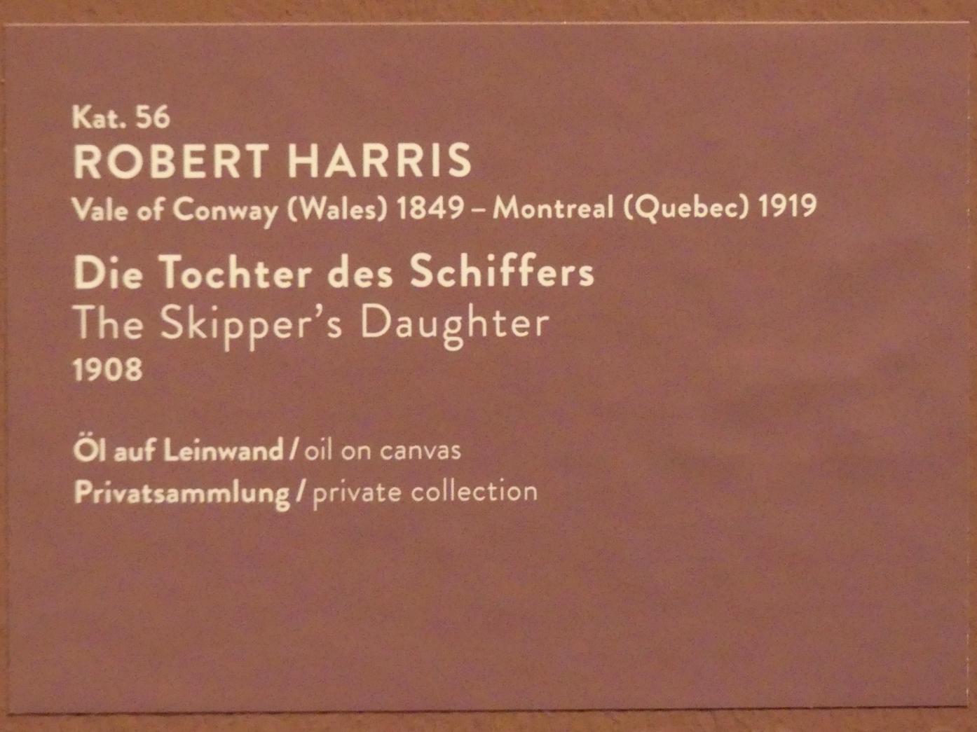 Robert Harris (1908), Die Tochter des Schiffers, München, Kunsthalle, Ausstellung "Kanada und der Impressionismus" vom 19.07.-17.11.2019, Jugend und Sonnenlicht, 1908, Bild 2/2