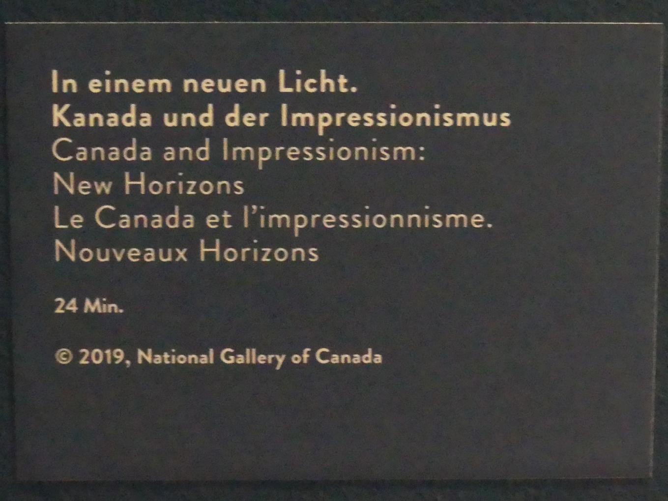 In einem neuen Licht. Kanada und der Impressionismus, München, Kunsthalle, Ausstellung "Kanada und der Impressionismus" vom 19.07.-17.11.2019, Vom Impressionismus zur kanadischen Moderne, Undatiert, Bild 3/3