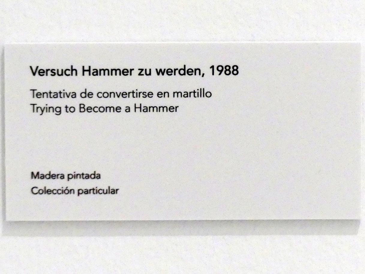 Jörg Immendorff (1965–2007), Versuch Hammer zu werden, Madrid, Museo Reina Sofía, Ausstellung "Jörg Immendorff - The Task of the Painter" vom 30.10.2019-13.04.2020, Saal 7, 1988, Bild 4/4