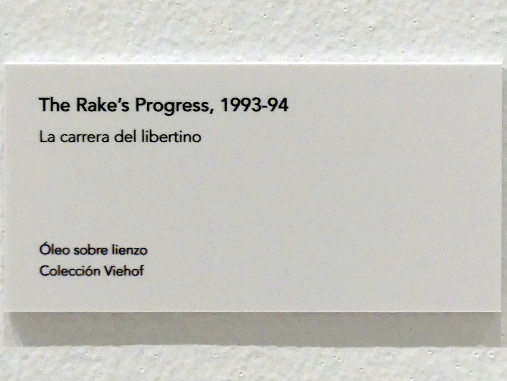 Jörg Immendorff (1965–2007), The Rake's Progress, Madrid, Museo Reina Sofía, Ausstellung "Jörg Immendorff - The Task of the Painter" vom 30.10.2019-13.04.2020, Saal 6, 1993–1994, Bild 2/2