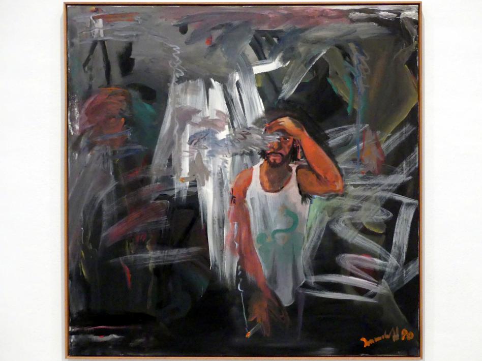 Jörg Immendorff (1965–2007), Selbstbildnis, Madrid, Museo Reina Sofía, Ausstellung "Jörg Immendorff - The Task of the Painter" vom 30.10.2019-13.04.2020, Saal 5, 1980