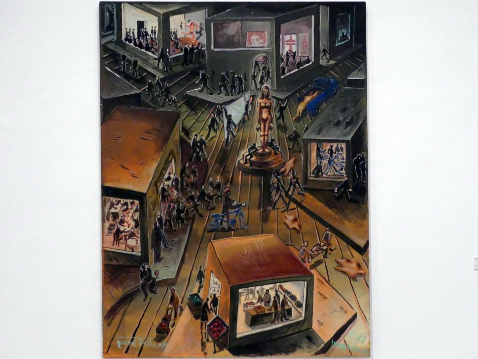 Jörg Immendorff (1965–2007), Queen of Duchamp, Madrid, Museo Reina Sofía, Ausstellung "Jörg Immendorff - The Task of the Painter" vom 30.10.2019-13.04.2020, Saal 5, 1988