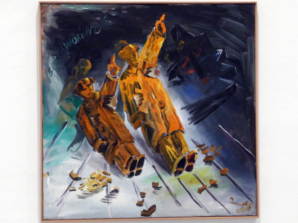 Jörg Immendorff (1965–2007), Beschwörung, Madrid, Museo Reina Sofía, Ausstellung "Jörg Immendorff - The Task of the Painter" vom 30.10.2019-13.04.2020, Saal 4, 1981, Bild 3/11