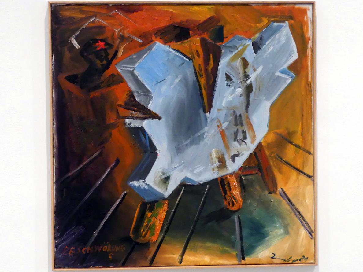 Jörg Immendorff (1965–2007), Beschwörung, Madrid, Museo Reina Sofía, Ausstellung "Jörg Immendorff - The Task of the Painter" vom 30.10.2019-13.04.2020, Saal 4, 1981, Bild 6/11