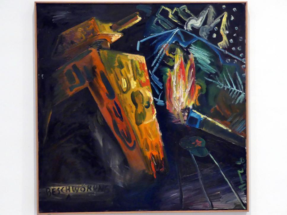 Jörg Immendorff (1965–2007), Beschwörung, Madrid, Museo Reina Sofía, Ausstellung "Jörg Immendorff - The Task of the Painter" vom 30.10.2019-13.04.2020, Saal 4, 1981, Bild 10/11