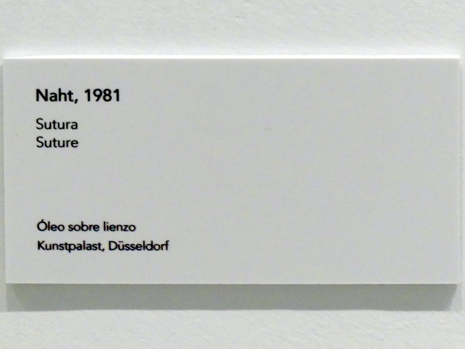 Jörg Immendorff (1965–2007), Naht, Madrid, Museo Reina Sofía, Ausstellung "Jörg Immendorff - The Task of the Painter" vom 30.10.2019-13.04.2020, Saal 4, 1981, Bild 2/2