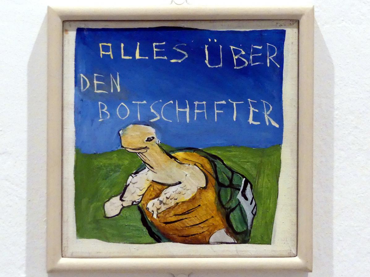 Jörg Immendorff (1965–2007), Alles über den Botschafter (LIDL), Madrid, Museo Reina Sofía, Ausstellung "Jörg Immendorff - The Task of the Painter" vom 30.10.2019-13.04.2020, Saal 2, 1968, Bild 5/8