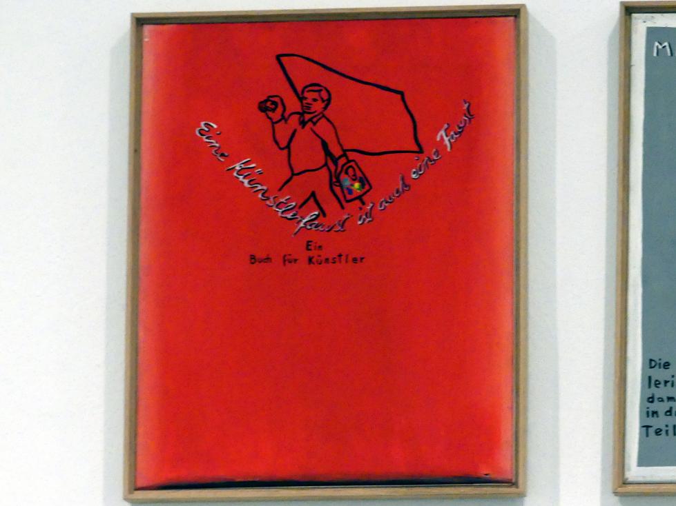 Jörg Immendorff (1965–2007), Eine Künstlerfaust ist auch eine Faust, Madrid, Museo Reina Sofía, Ausstellung "Jörg Immendorff - The Task of the Painter" vom 30.10.2019-13.04.2020, Saal 2, 1972, Bild 2/10