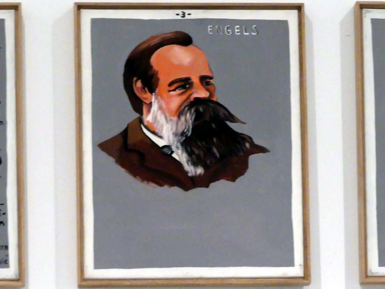 Jörg Immendorff (1965–2007), Eine Künstlerfaust ist auch eine Faust, Madrid, Museo Reina Sofía, Ausstellung "Jörg Immendorff - The Task of the Painter" vom 30.10.2019-13.04.2020, Saal 2, 1972, Bild 5/10