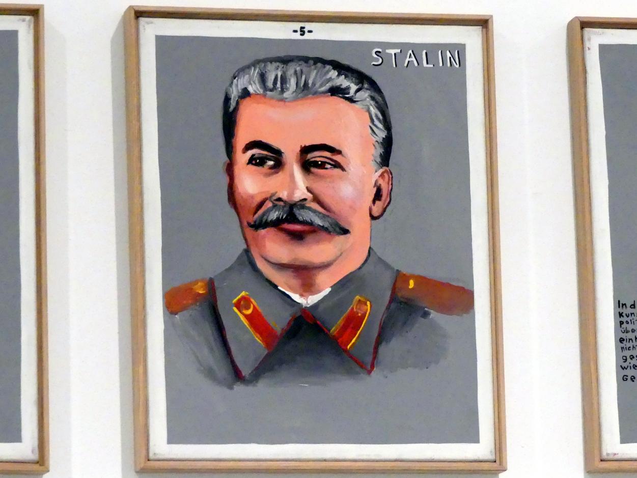 Jörg Immendorff (1965–2007), Eine Künstlerfaust ist auch eine Faust, Madrid, Museo Reina Sofía, Ausstellung "Jörg Immendorff - The Task of the Painter" vom 30.10.2019-13.04.2020, Saal 2, 1972, Bild 7/10