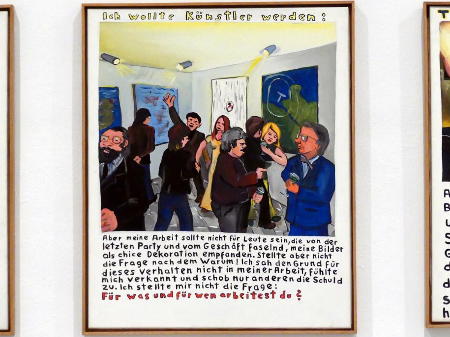 Jörg Immendorff (1965–2007), Ich wollte Künstler werden:, Madrid, Museo Reina Sofía, Ausstellung "Jörg Immendorff - The Task of the Painter" vom 30.10.2019-13.04.2020, Saal 2, 1972