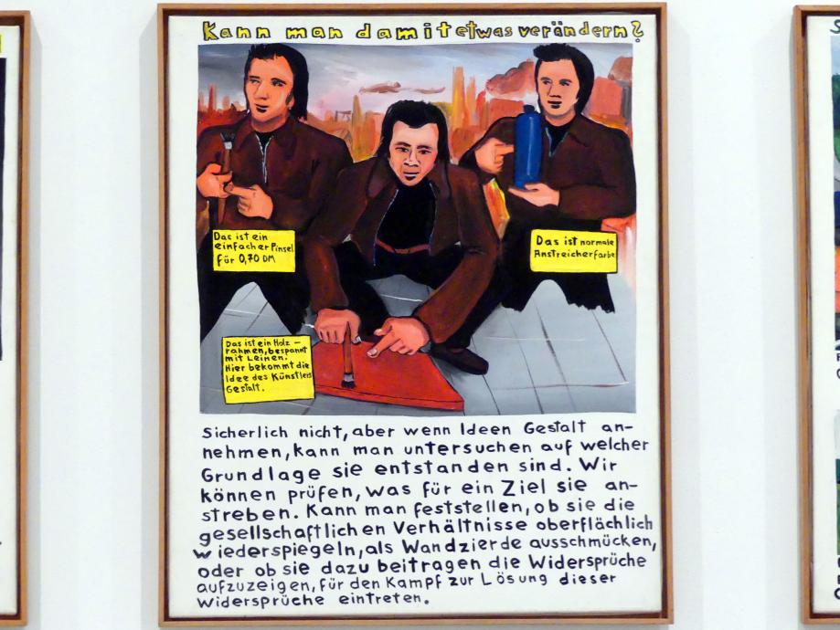 Jörg Immendorff (1965–2007), Kann man damit etwas verändern?, Madrid, Museo Reina Sofía, Ausstellung "Jörg Immendorff - The Task of the Painter" vom 30.10.2019-13.04.2020, Saal 2, 1972