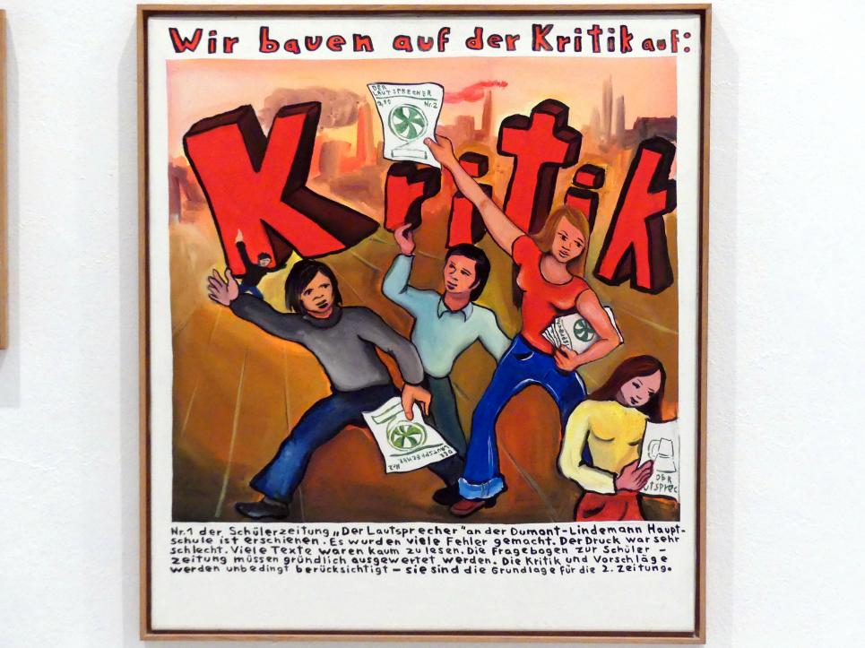 Jörg Immendorff (1965–2007), Kritik, Madrid, Museo Reina Sofía, Ausstellung "Jörg Immendorff - The Task of the Painter" vom 30.10.2019-13.04.2020, Saal 2, 1972