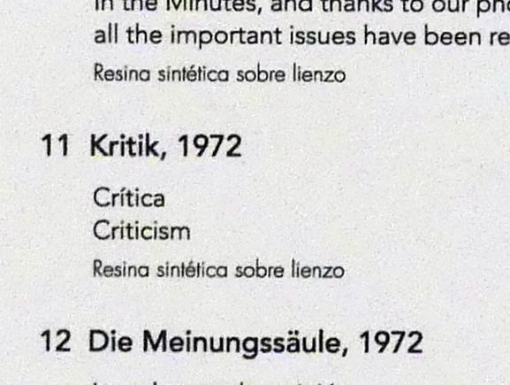 Jörg Immendorff (1965–2007), Kritik, Madrid, Museo Reina Sofía, Ausstellung "Jörg Immendorff - The Task of the Painter" vom 30.10.2019-13.04.2020, Saal 2, 1972, Bild 2/2