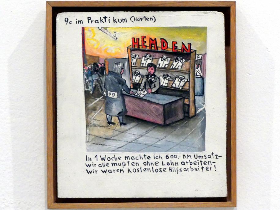 Jörg Immendorff (1965–2007), 9c im Praktikum (Horten), Madrid, Museo Reina Sofía, Ausstellung "Jörg Immendorff - The Task of the Painter" vom 30.10.2019-13.04.2020, Saal 2, 1972