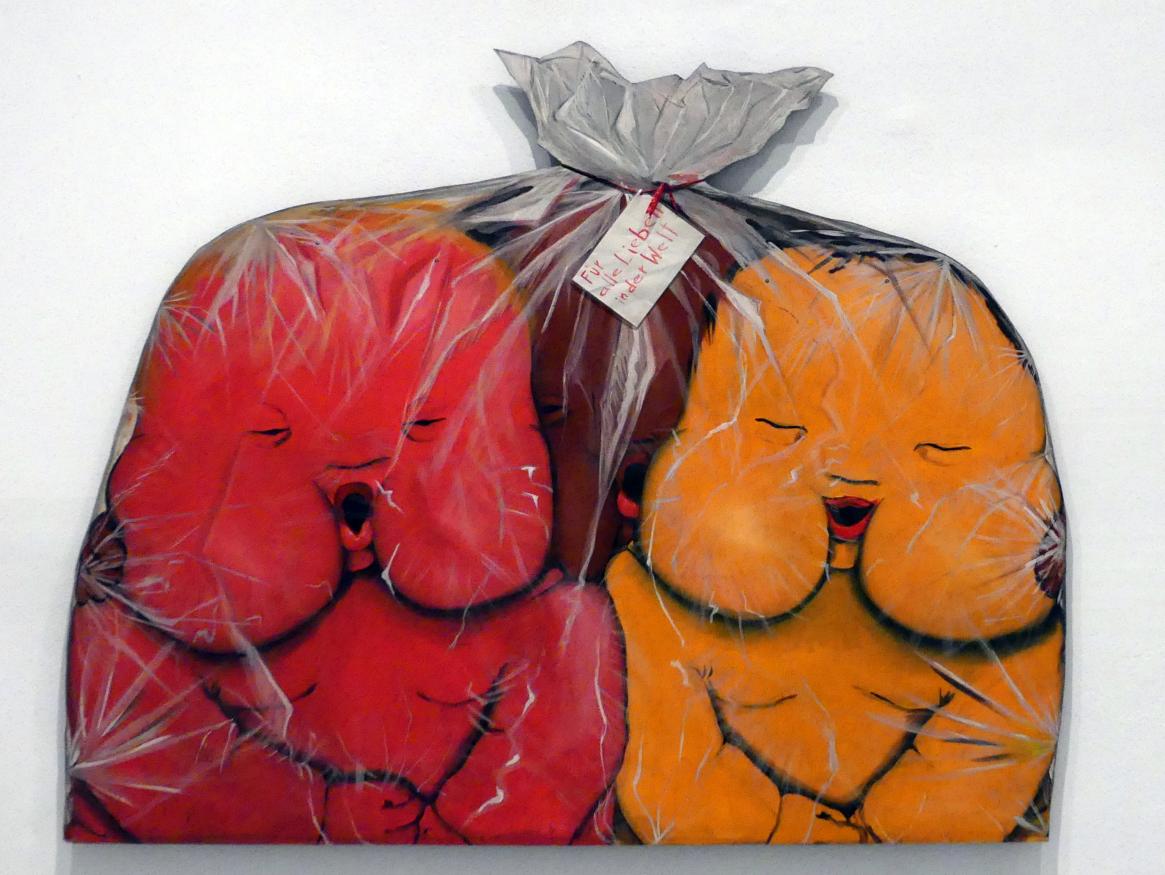 Jörg Immendorff (1965–2007), Für alle Lieben in der Welt, Madrid, Museo Reina Sofía, Ausstellung "Jörg Immendorff - The Task of the Painter" vom 30.10.2019-13.04.2020, Saal 1, 1966