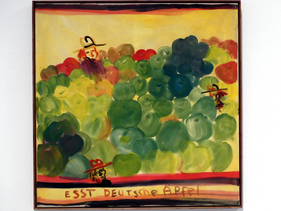 Jörg Immendorff (1965–2007), Esst deutsche Äpfel, Madrid, Museo Reina Sofía, Ausstellung "Jörg Immendorff - The Task of the Painter" vom 30.10.2019-13.04.2020, Saal 1, 1965