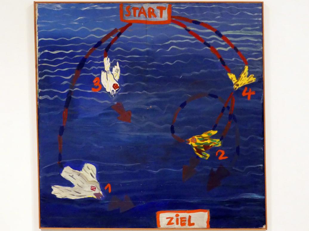 Jörg Immendorff (1965–2007), Start-Ziel, Madrid, Museo Reina Sofía, Ausstellung "Jörg Immendorff - The Task of the Painter" vom 30.10.2019-13.04.2020, Saal 1, 1965