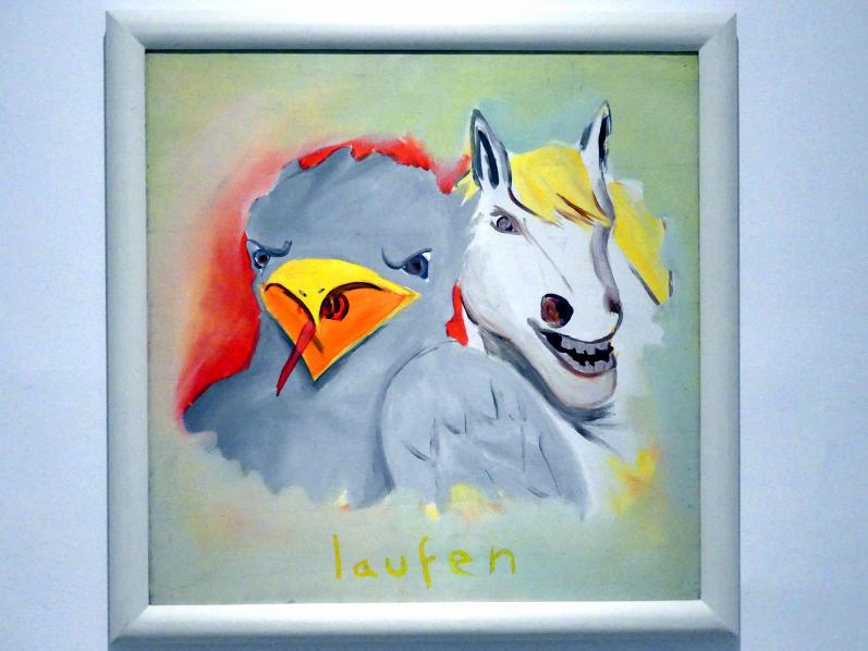 Jörg Immendorff (1965–2007), Laufen, Madrid, Museo Reina Sofía, Ausstellung "Jörg Immendorff - The Task of the Painter" vom 30.10.2019-13.04.2020, Saal 1, 1965