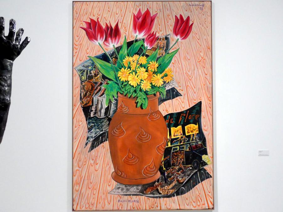 Jörg Immendorff (1965–2007), Manzonivase II, Madrid, Museo Reina Sofía, Ausstellung "Jörg Immendorff - The Task of the Painter" vom 30.10.2019-13.04.2020, Saal 8, 1992