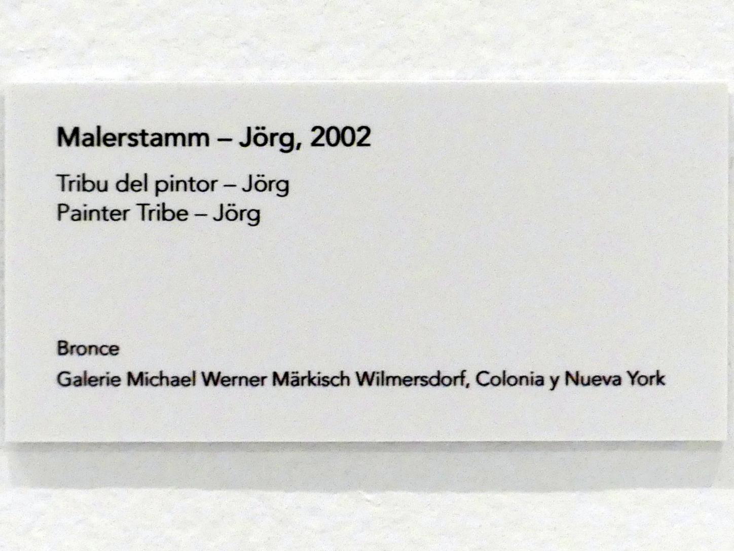 Jörg Immendorff (1965–2007), Malerstamm - Jörg, Madrid, Museo Reina Sofía, Ausstellung "Jörg Immendorff - The Task of the Painter" vom 30.10.2019-13.04.2020, Saal 8, 2002, Bild 3/3