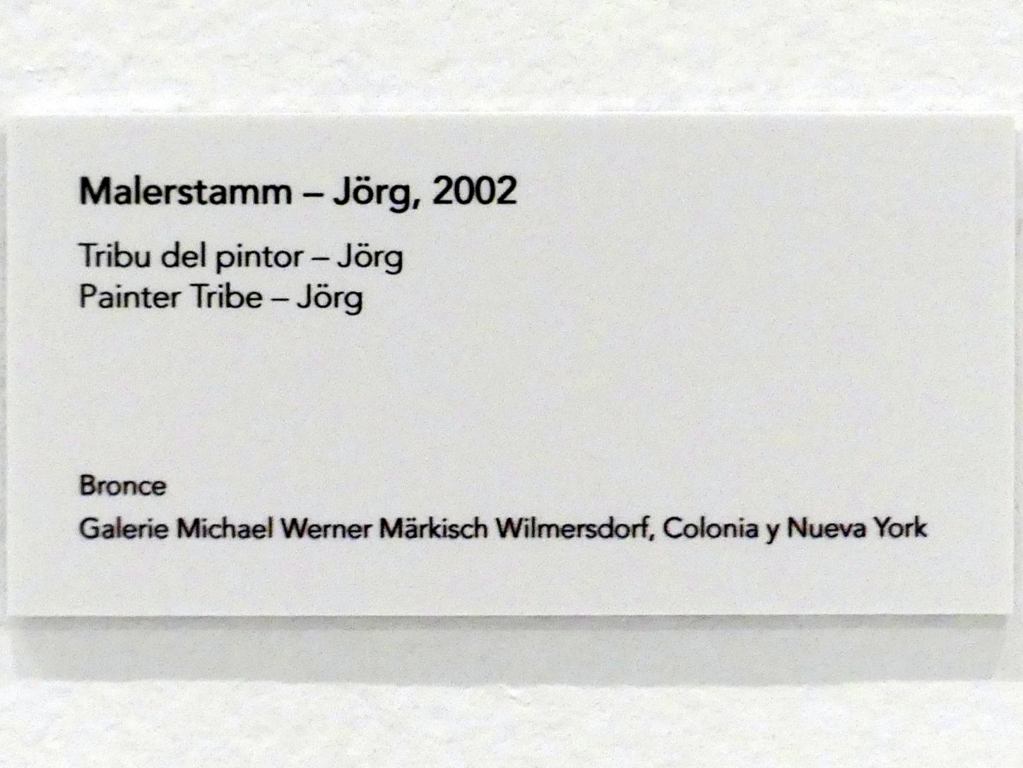 Jörg Immendorff (1965–2007), Malerstamm - Jörg, Madrid, Museo Reina Sofía, Ausstellung "Jörg Immendorff - The Task of the Painter" vom 30.10.2019-13.04.2020, Saal 8, 2002, Bild 3/3