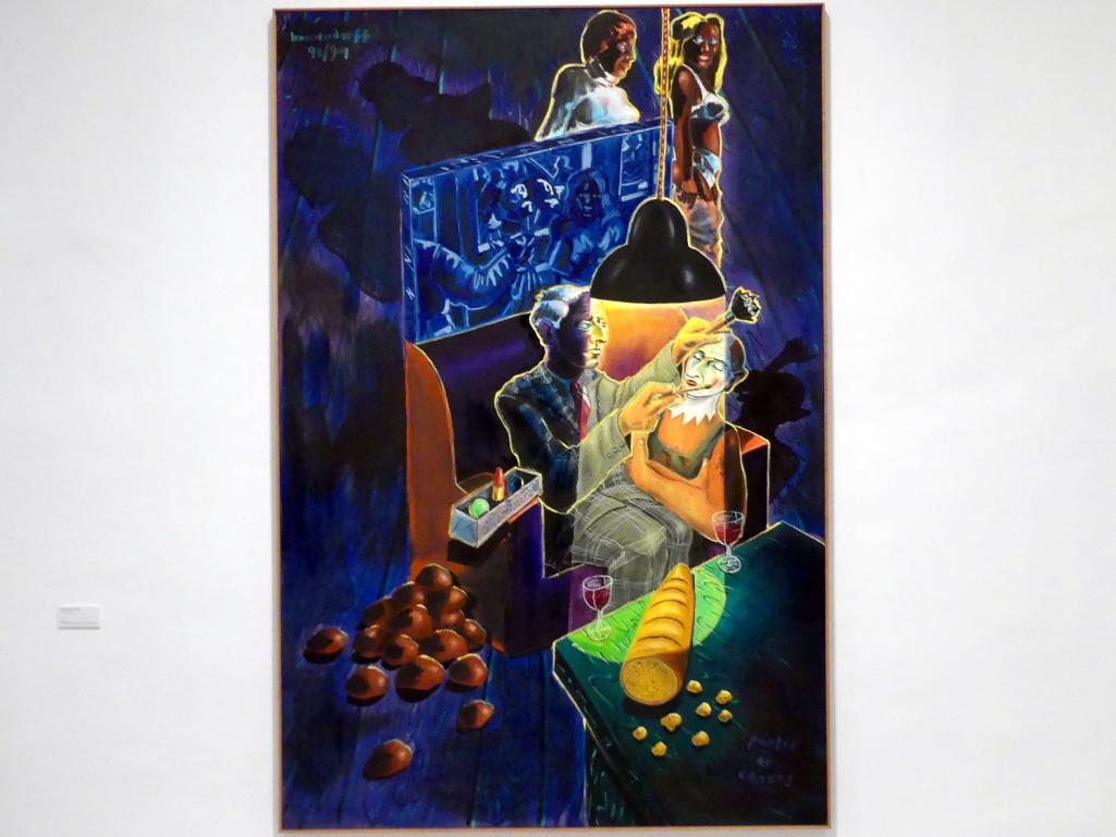 Jörg Immendorff (1965–2007), Painter as Canvas, Madrid, Museo Reina Sofía, Ausstellung "Jörg Immendorff - The Task of the Painter" vom 30.10.2019-13.04.2020, Saal 8, 1990–1991