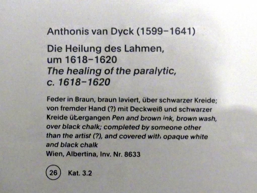 Anthonis (Anton) van Dyck (1614–1641), Die Heilung des Lahmen, München, Alte Pinakothek, Ausstellung "Van Dyck" vom 25.10.2019-02.02.2020, Die Anfänge - 3, um 1618–1620, Bild 3/3
