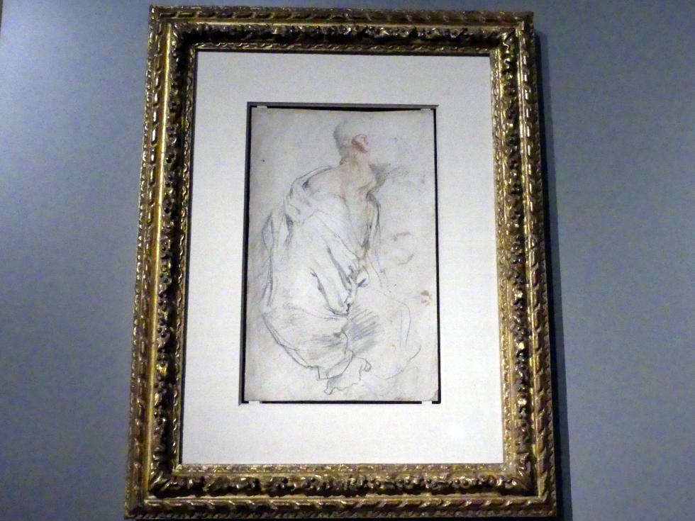 Anthonis (Anton) van Dyck (1614–1641), Studie eines alten bärtigen Mannes mit einem Bündel, München, Alte Pinakothek, Ausstellung "Van Dyck" vom 25.10.2019-02.02.2020, Die Anfänge - 3, um 1618–1620, Bild 2/3