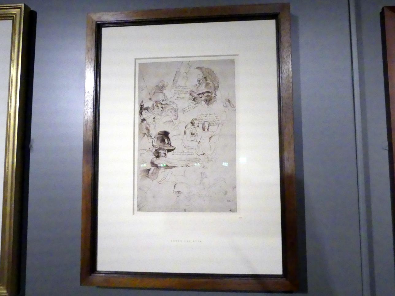 Anthonis (Anton) van Dyck (1614–1641), Studie nach dem "Martyrium des Heiligen Laurentius" von Peter Paul Rubens, München, Alte Pinakothek, Ausstellung "Van Dyck" vom 25.10.2019-02.02.2020, Von Antwerpen nach Italien - 1, um 1616, Bild 2/3