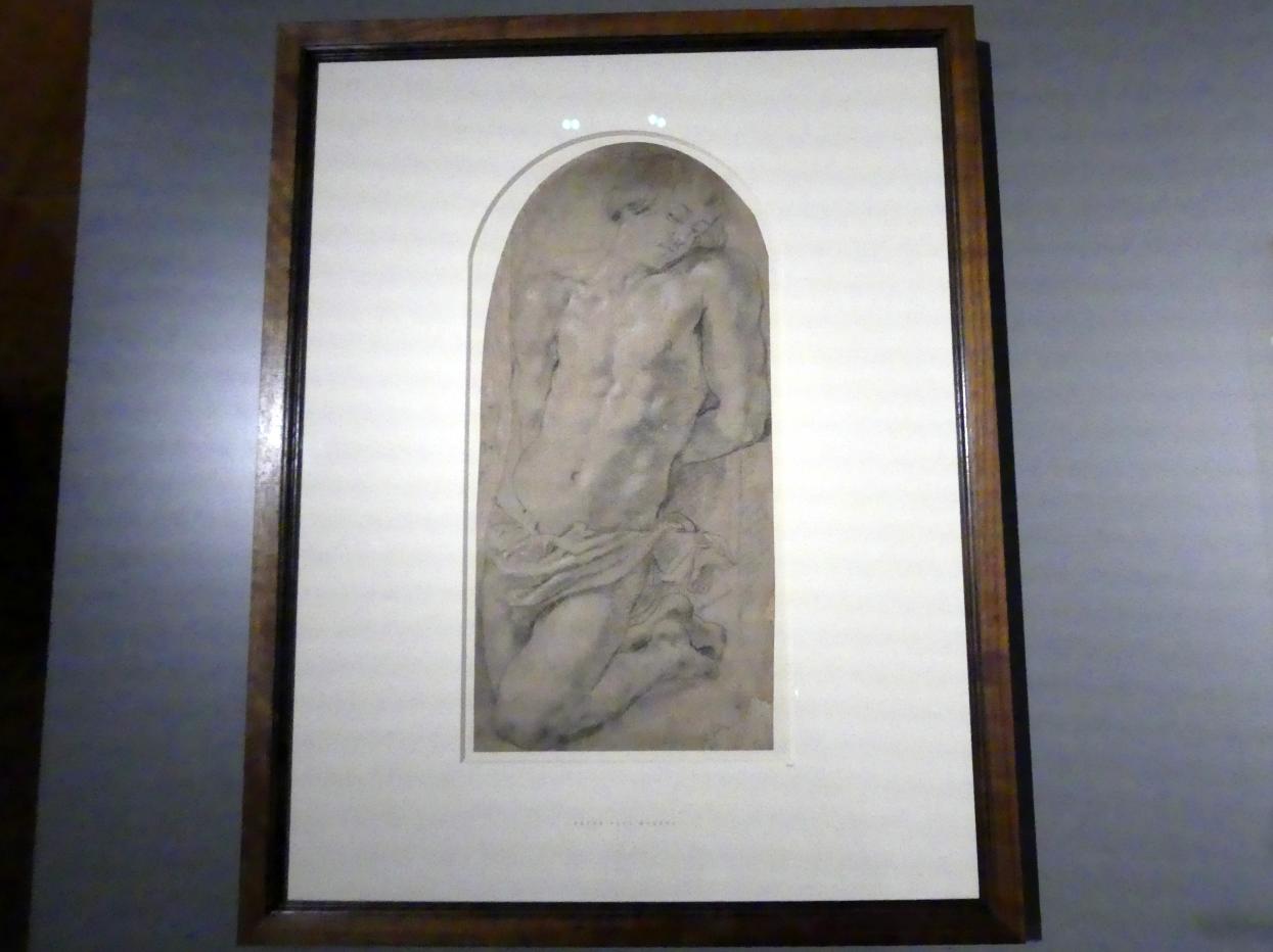 Peter Paul Rubens (1598–1640), Studie zur "Opferung des Isaak", München, Alte Pinakothek, Ausstellung "Van Dyck" vom 25.10.2019-02.02.2020, Von Antwerpen nach Italien - 2, um 1610–1614, Bild 2/2