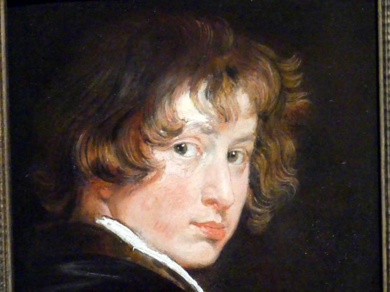 Anthonis (Anton) van Dyck (1614–1641), Selbstbildnis, München, Alte Pinakothek, Ausstellung "Van Dyck" vom 25.10.2019-02.02.2020, Selbstbildnisse und ganzfigurige Porträts - 2, um 1615, Bild 3/4