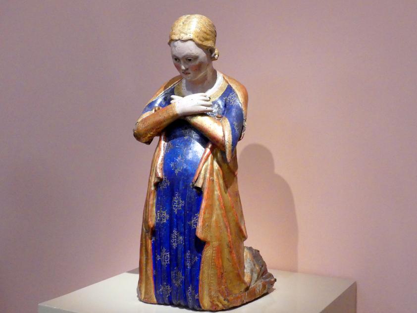 Maria aus einer Verkündigung, Madrid, Museo Thyssen-Bornemisza, Saal 1, italienische Renaissance, um 1360–1380, Bild 2/6