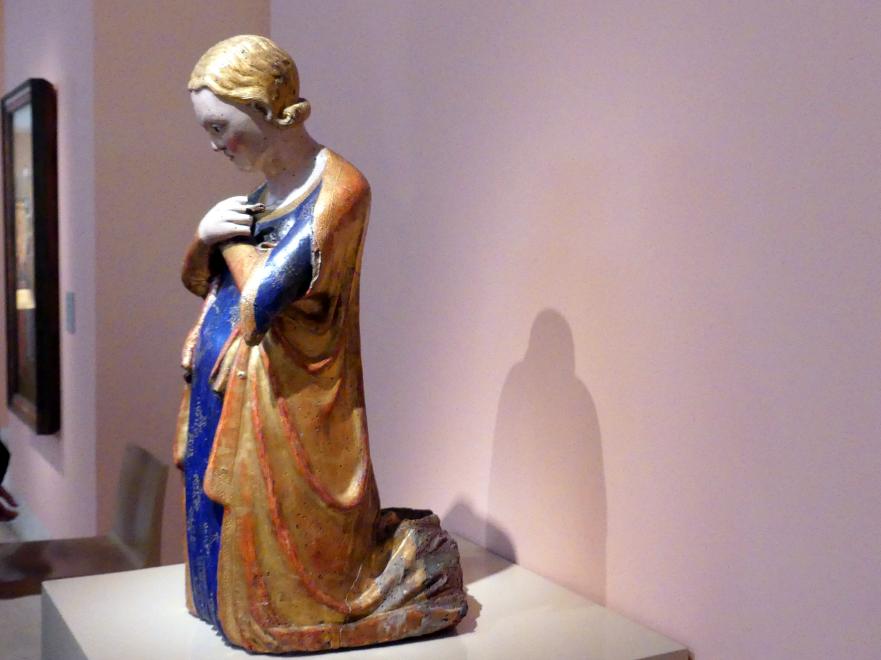 Maria aus einer Verkündigung, Madrid, Museo Thyssen-Bornemisza, Saal 1, italienische Renaissance, um 1360–1380, Bild 4/6