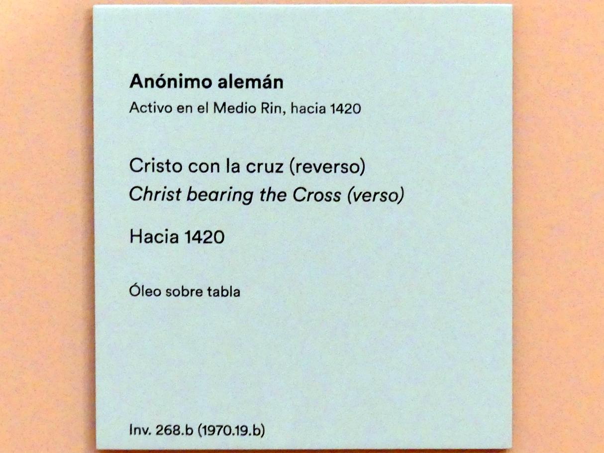 Kreuztragung Christi, Madrid, Museo Thyssen-Bornemisza, Saal 2, spanische und deutsche Malerei des 15. Jahrhunderts, um 1420, Bild 2/2